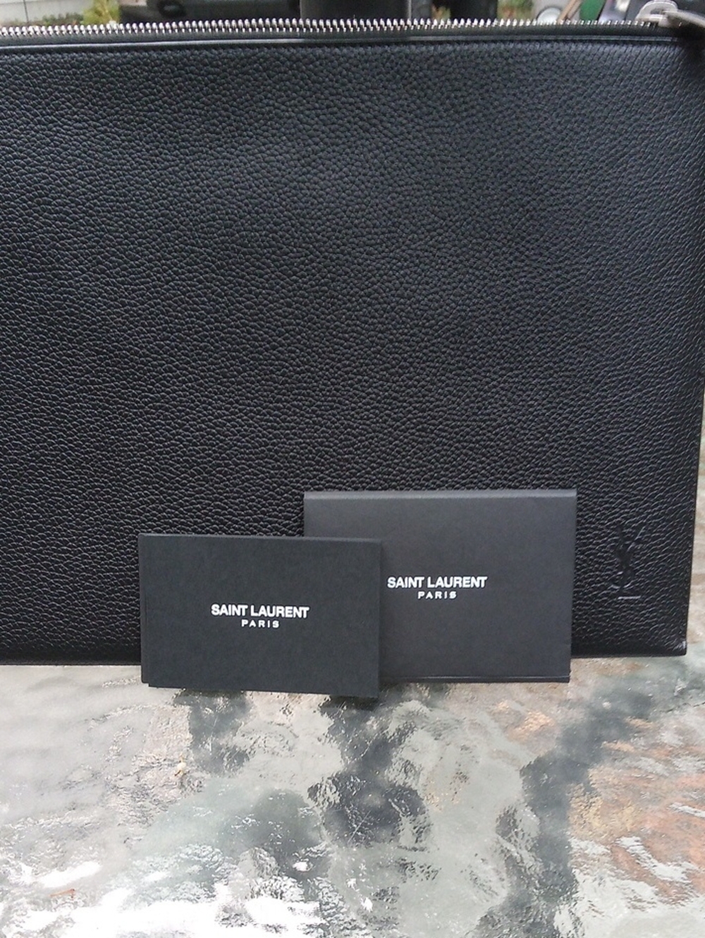 Authentic Yves Saint Laurent Black Leather Hand Bag 530013 - Picture 9 of 15